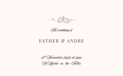 The wedding of Esther & Andre